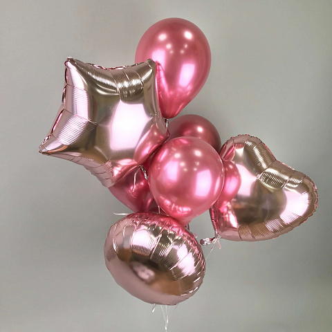Гелиевые шары «Розовое золото»