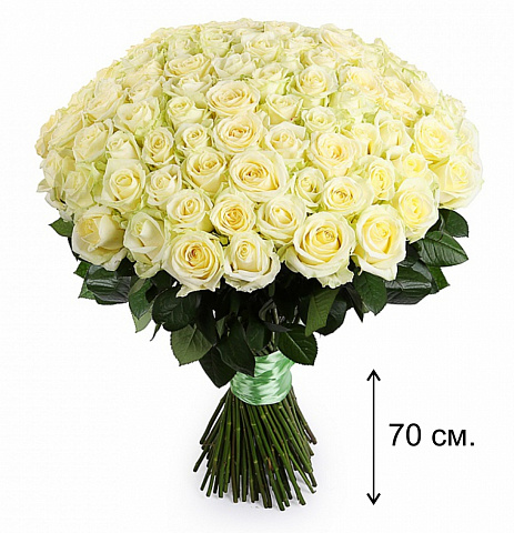 Букет белых роз (101 шт.)